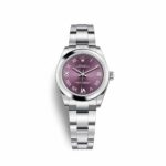 Rolex Oyster Perpetual 177200-0017 Purple Dial 31mm Watch