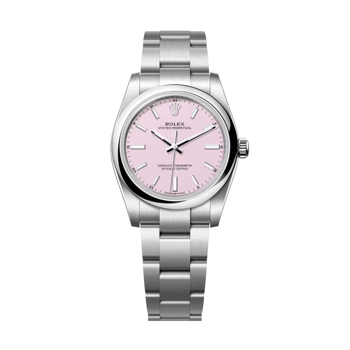 Rolex-Oyster-Perpetual-34-124200-0009-Pink-Dial-Oystersteel-Oyster-Bracelet.jpg Rolex Oyster Perpetual 34 124200-0009 Pink Dial Oystersteel Oyster Bracelet - Image 1