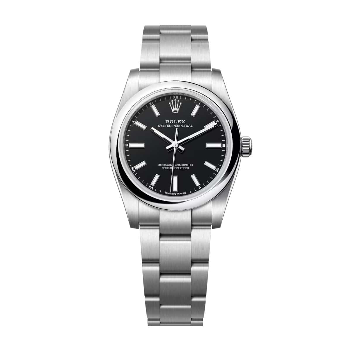 Rolex-Oyster-Perpetual-34-124200-0010-Black-Dial-Oystersteel-Oyster-Bracelet.jpg Rolex Oyster Perpetual 34 124200-0010 Black Dial Oystersteel Oyster Bracelet - Image 1