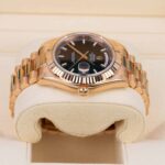 Rolex 218235 Day-Date Black Dial 41mm 18K Rose Gold President Bracelet Watch - Image 4