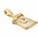 Gold Jesus Pendant With Diamonds - Image 2