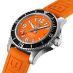 Breitling A17316D71O1S1 Ladies Superocean Automatic 36 Stainless Steel Orange Dial - Image 3
