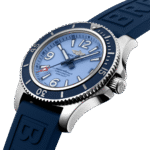 Breitling A17316D81C1S1 Ladies Superocean Automatic 36 Stainless Steel Light Blue Dial Watch - Image 4