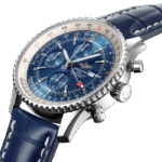 Breitling A24322121C1P1 Navitimer Chronograph GMT 46 Stainless Steel Blue Dial - Image 3
