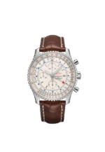 Breitling A24322121G1P1 Navitimer Chronograph GMT 46 Stainless Steel Silver Dial