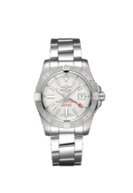Breitling A32390111G1A1 Avenger II GMT Stainless Steel 43mm “Stratus Silver” Dial