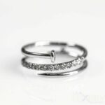 Nail Design Diamond 18K White Gold Women’s 3.07 TCW Ring - Image 3