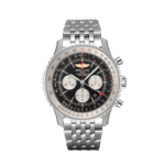 Breitling AB0441211B1A1 B04 Navitimer Chronograph GMT 48 Stainless Steel Black Dial
