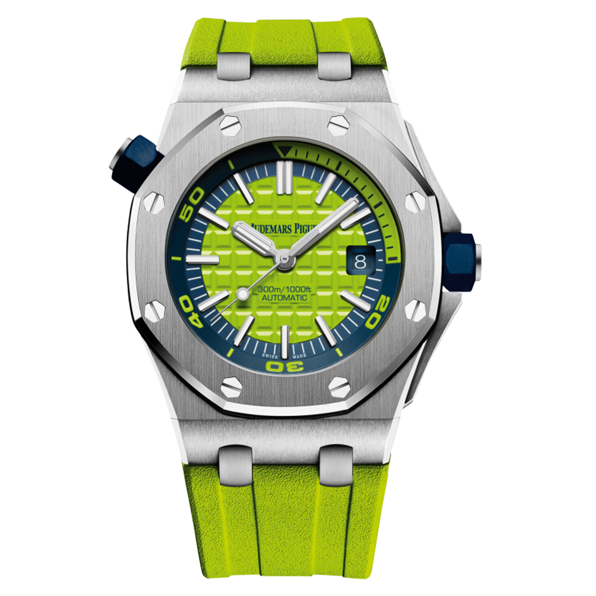 audemars-piguet-15710ST.OO_.A038CA.01.jpg Audemars Piguet 15710ST.OO.A038CA.01 Royal Oak Offshore Diver Green Dial 42mm Watch - Image 1
