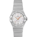 Omega Constellation 27mm Silver Dial Diamond Watch 127.10.27.20.52.001