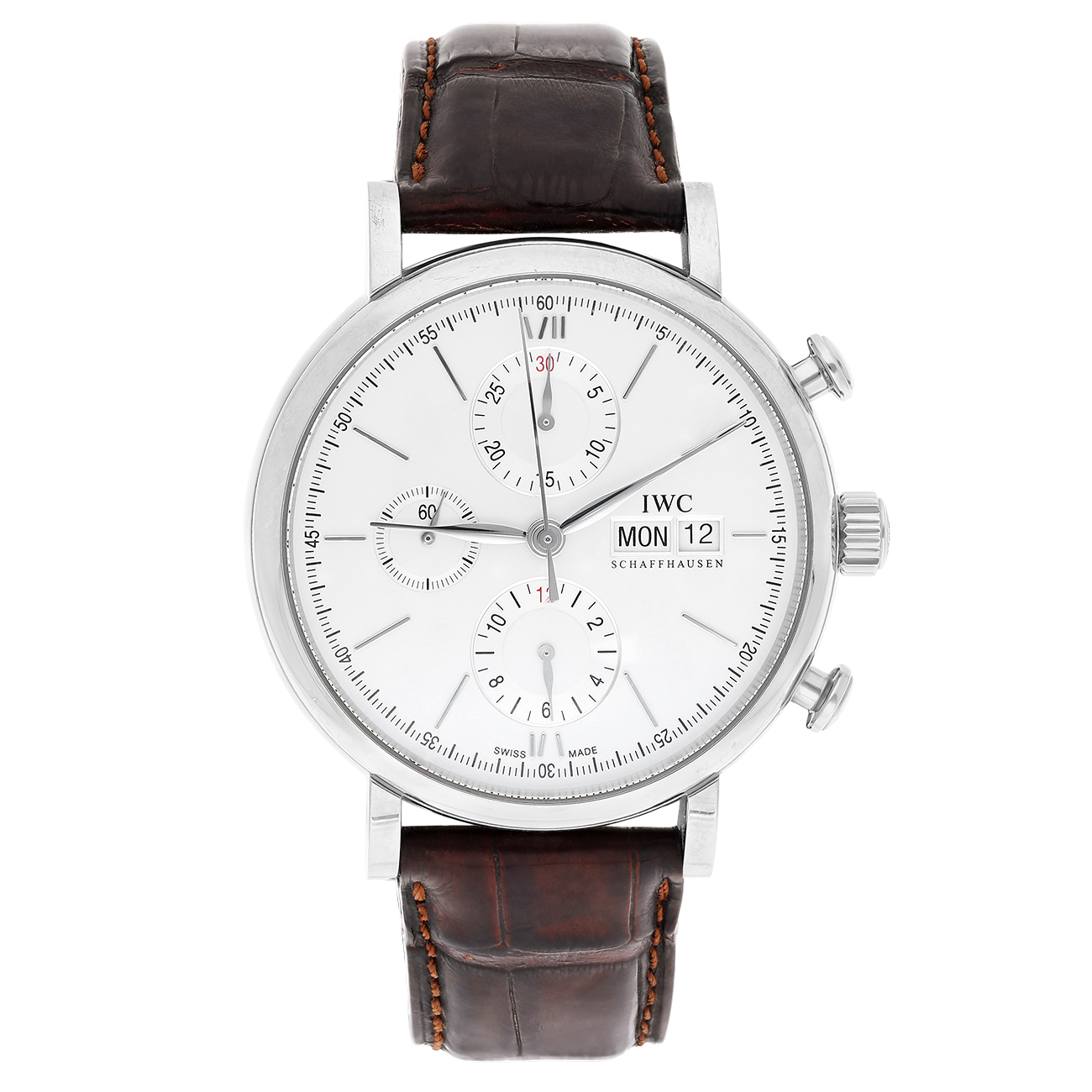image_1-200.jpg IWC Portofino Chronograph IW391027 42mm Silver Dial Steel Watch - Image 1