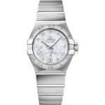 Omega Constellation 27mm Mother of Pearl Diamond Dial Watch 127.10.27.20.55.001