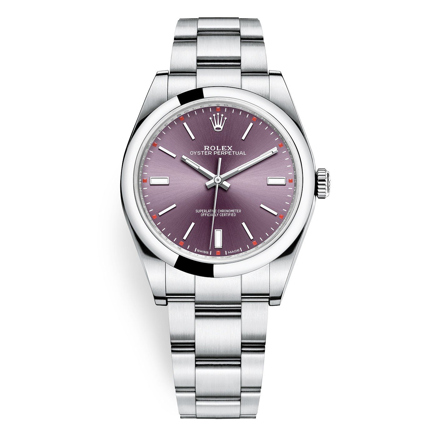 m114300-0002.jpg Rolex Red Grape 114300-0002 Oyster Perpetual 39mm Watch - Image 1