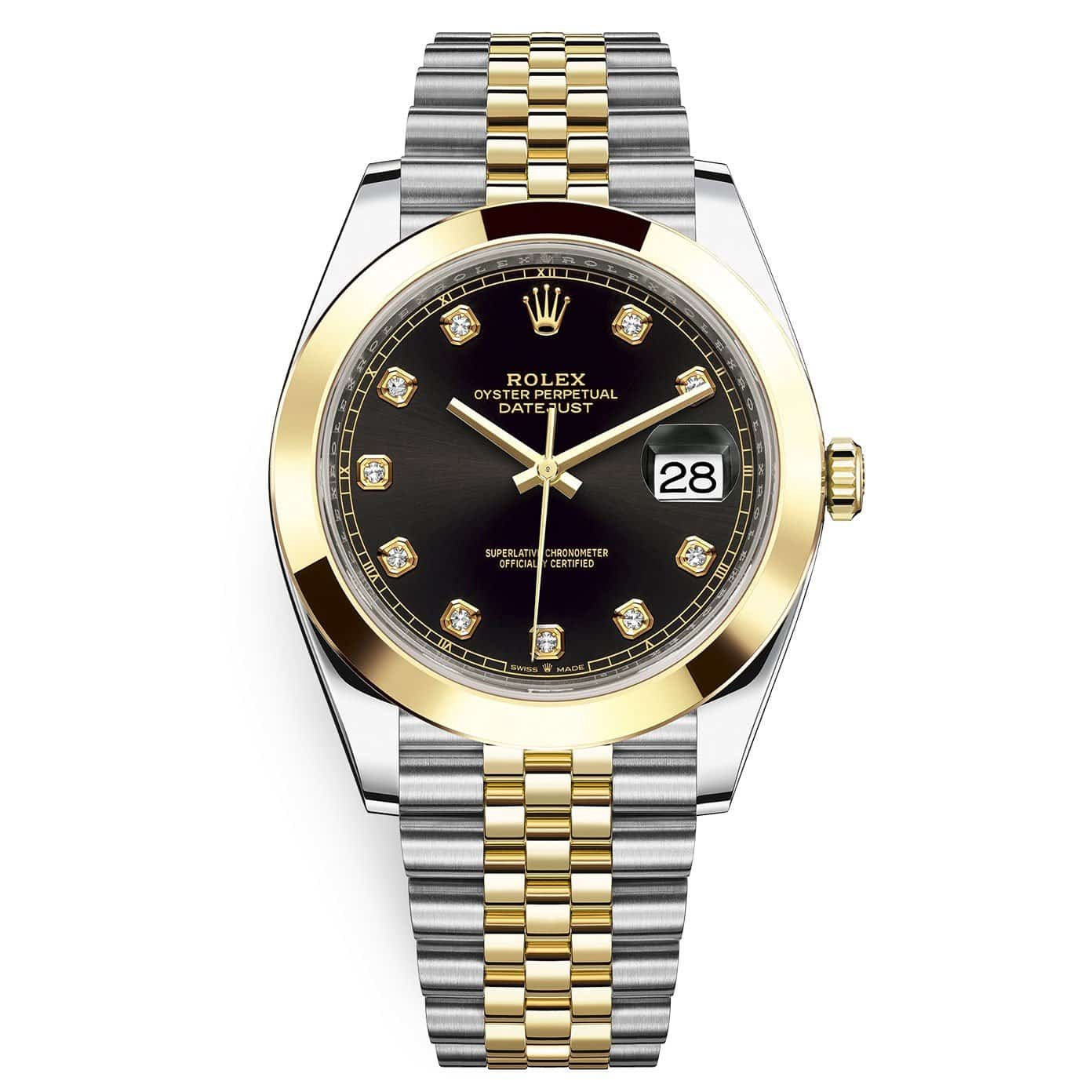 m126303-0006.jpg Rolex Datejust 126303-0006 Black Diamond Jubilee 41mm Steel and Yellow Gold - Image 1