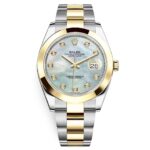 Rolex Datejust 41mm 126303-0017 White MOP Diamond Oyster Steel and Yellow Gold