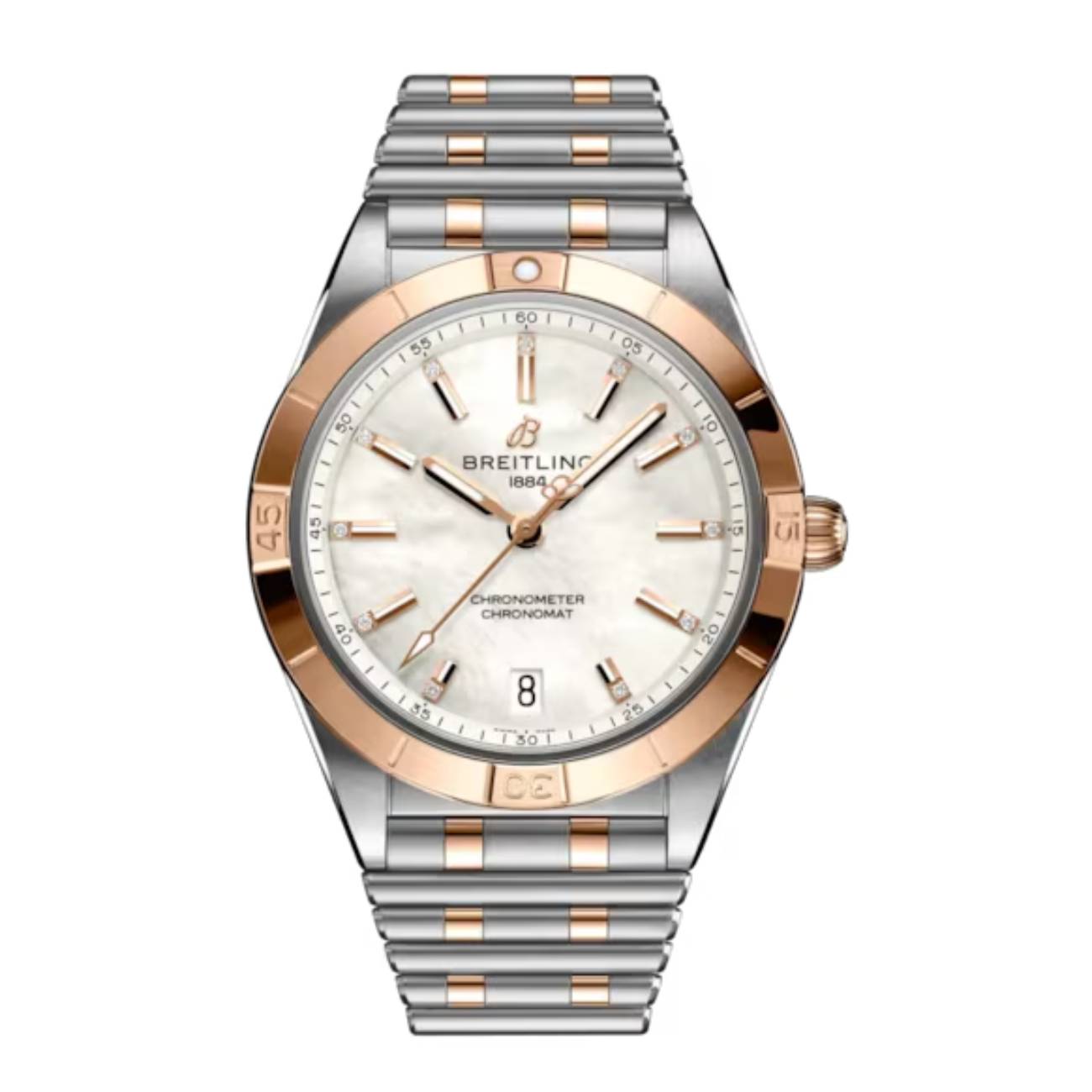 product139-breitling-chronomat-u10380101a2u1-36mm-2025-white-mother-of-pearl-dial-image1.jpg Breitling Chronomat U10380101A2U1 36MM 2025 White Mother-of-Pearl Dial - Image 1