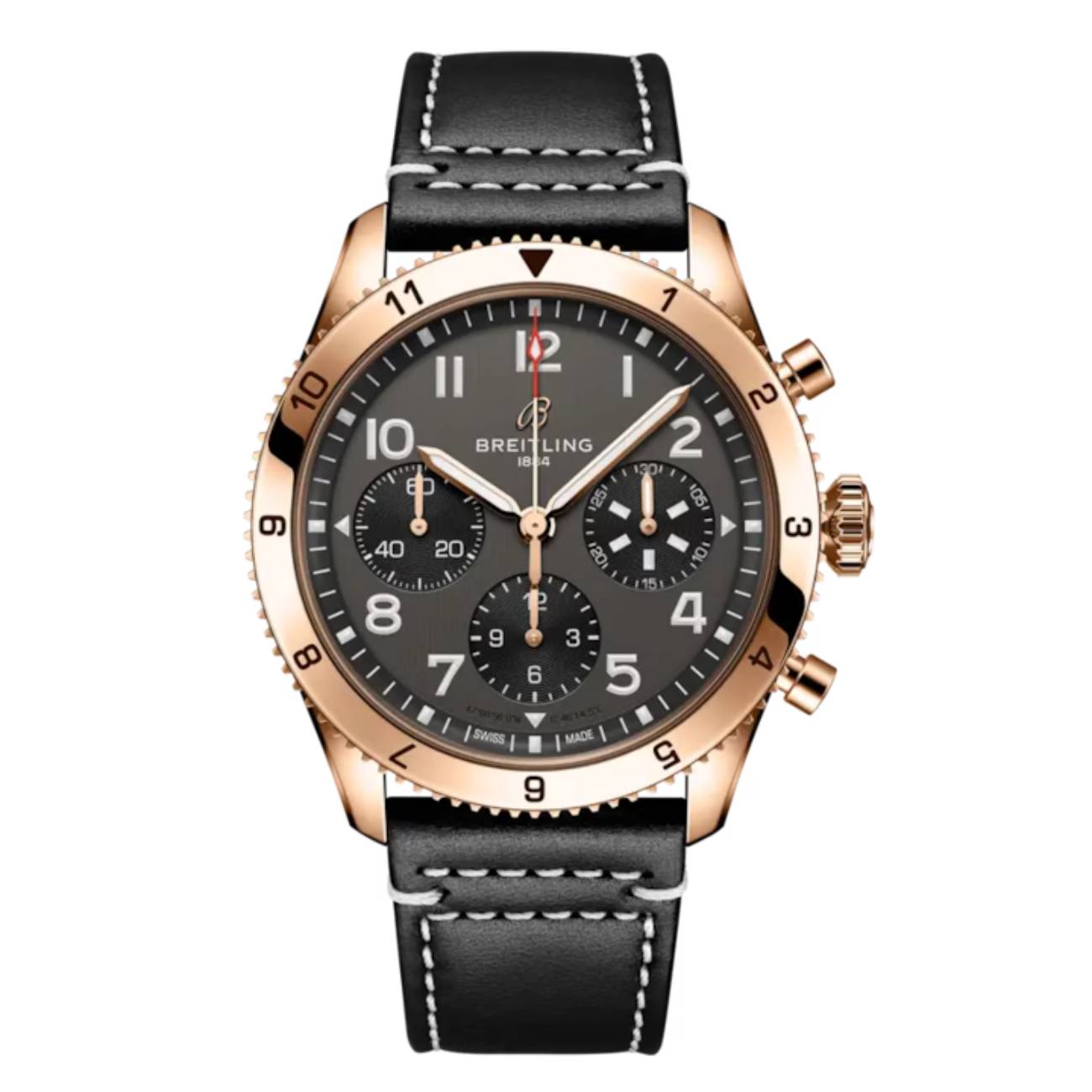 product183-breitling-classic-avi-chronograph-r233801a1b1x1-42mm-2025-18k-red-gold-image1.jpg Breitling Classic AVI Chronograph R233801A1B1X1 42MM 2025 18k Red Gold - Image 1