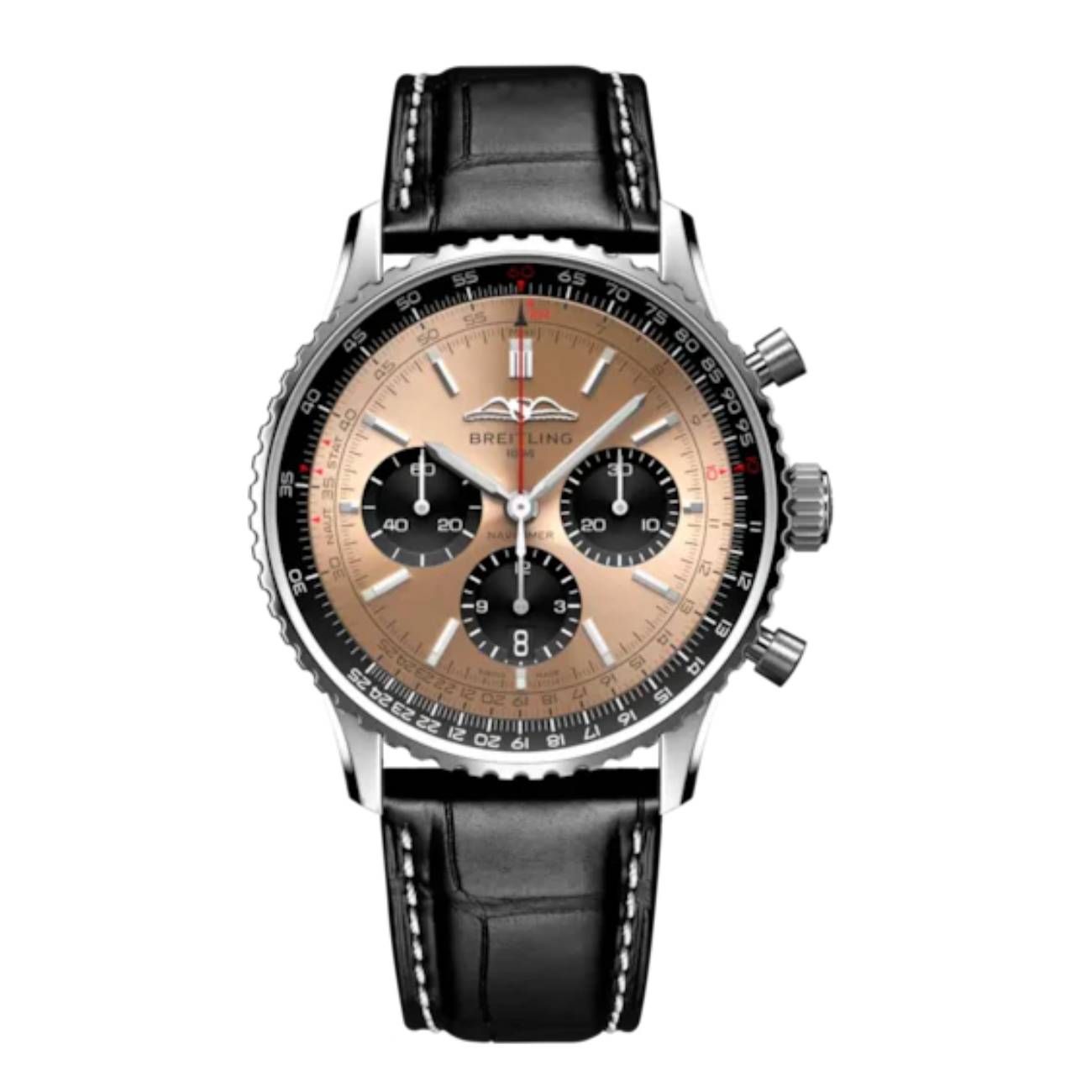product194-breitling-navitimer-b01-chronograph-ab0138241k1p1-43mm-2025-copper-dial-image1.jpg Breitling Navitimer B01 Chronograph AB0138241K1P1 43MM 2025 Copper Dial - Image 1