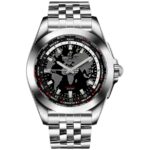 Breitling Galactic Unitime WB3510U4 44MM Stainless Steel Black Dial