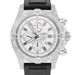 Breitling Super Avenger A13370 48MM White Dial Stainless Steel