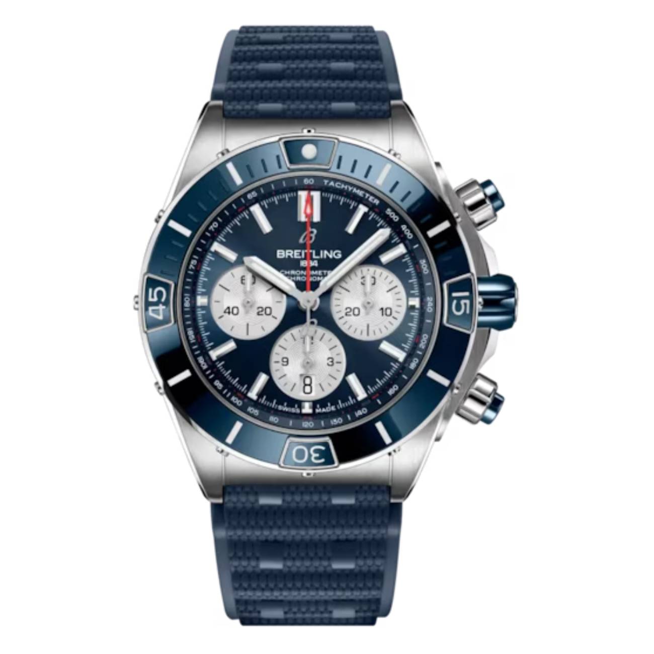 product289-breitling-super-chronomat-b01-ab0136161c1s1-44mm-blue-dial-stainless-steel-image1.jpg Breitling Super Chronomat B01 AB0136161C1S1 44MM Blue Dial Stainless Steel - Image 1