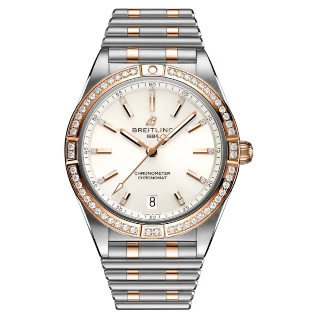 product306-breitling-chronomat-u10380591a1u1-36mm-2025-white-dial-stainless-steel-gold-image1.jpg Breitling Chronomat U10380591A1U1 36MM White Dial Stainless Steel & Gold - Image 1