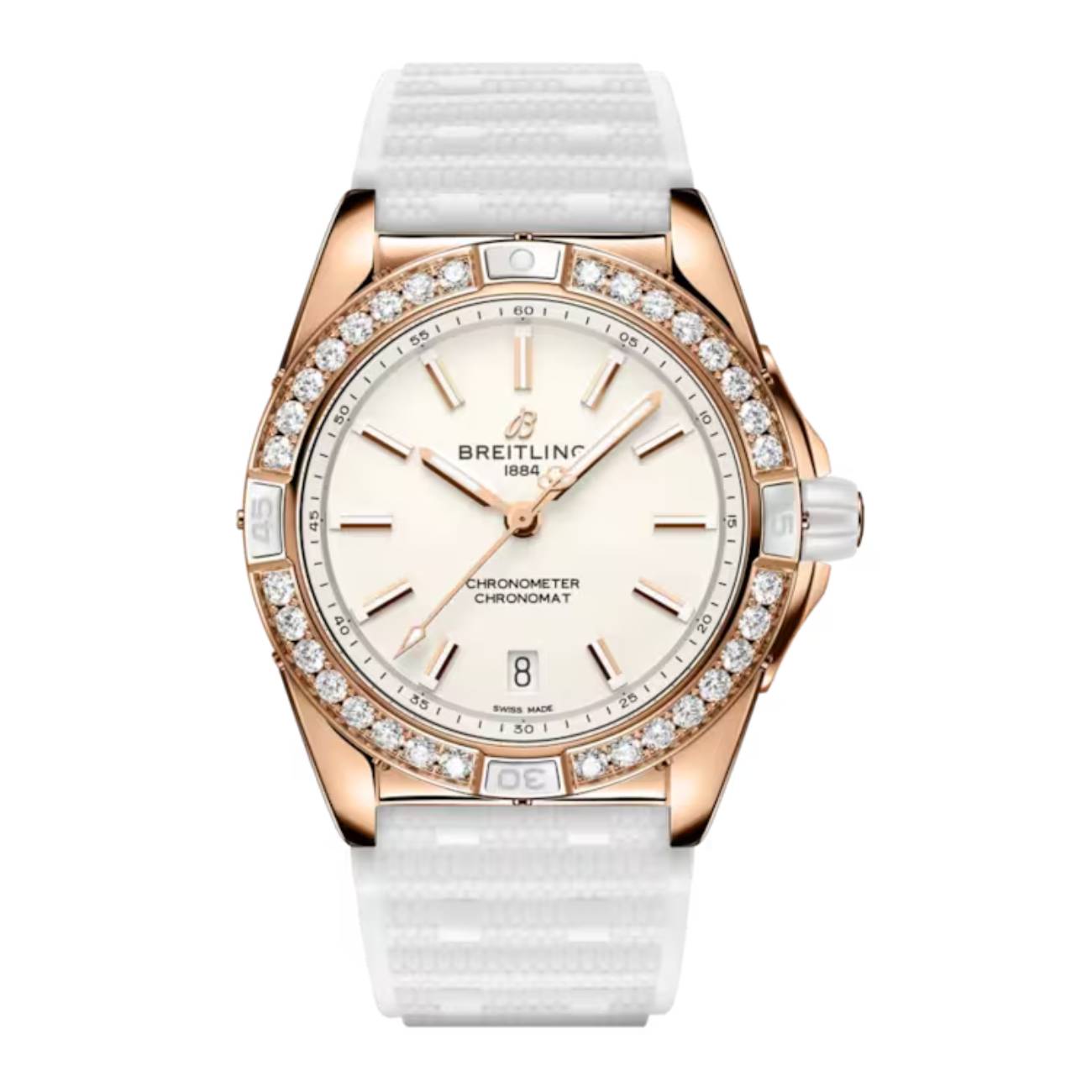 product314-breitling-chronomat-r17356531g1s1-38mm-2025-white-dial-18k-red-gold-image1.jpg Breitling Chronomat R17356531G1S1 38MM White Dial 18k Red Gold - Image 1