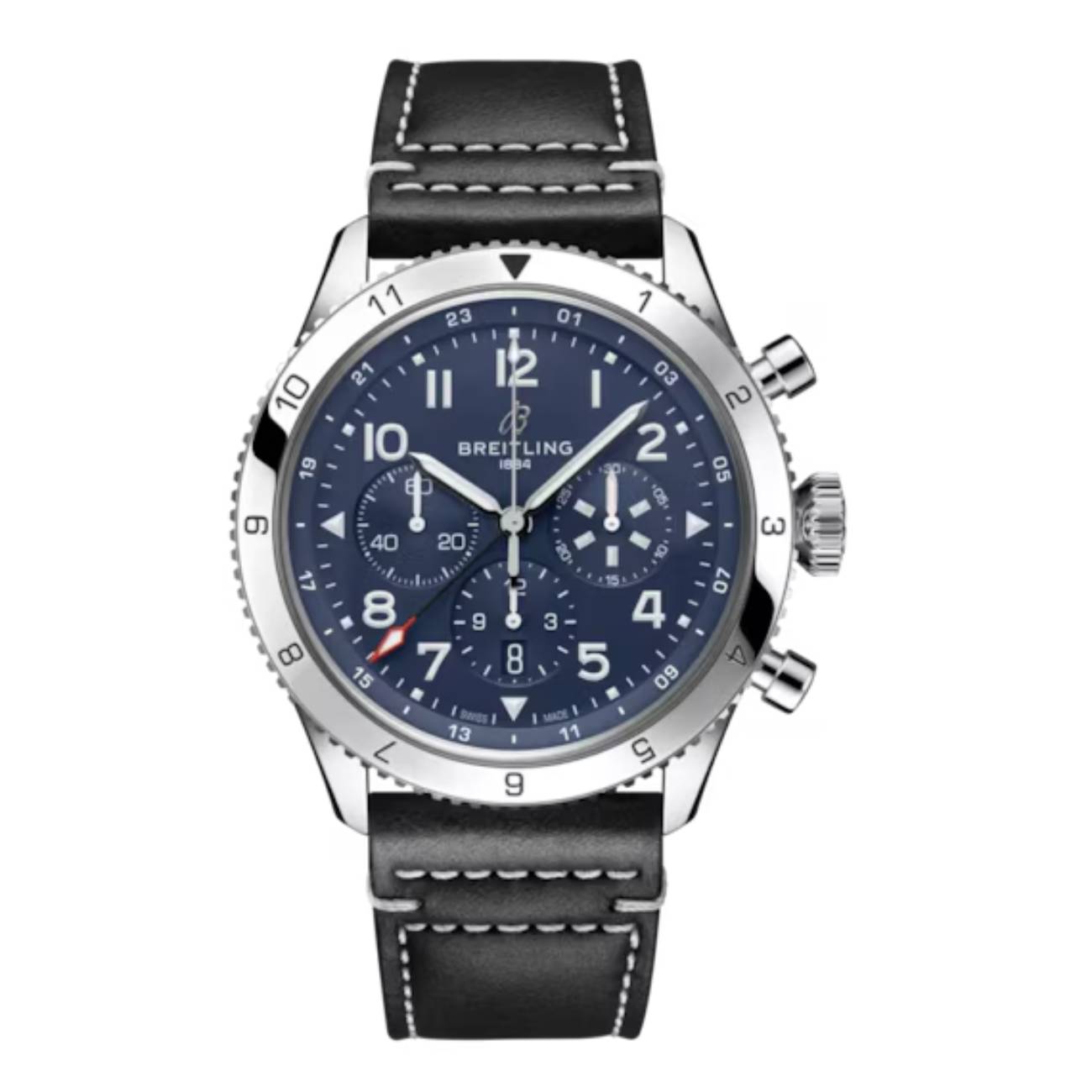 product329-breitling-super-avi-b04-chronograph-gmt-ab04451a1c1x1-46mm-2025-blue-dial-image1.jpg Breitling Super AVI B04 Chronograph GMT AB04451A1C1X1 46MM Blue Dial - Image 1