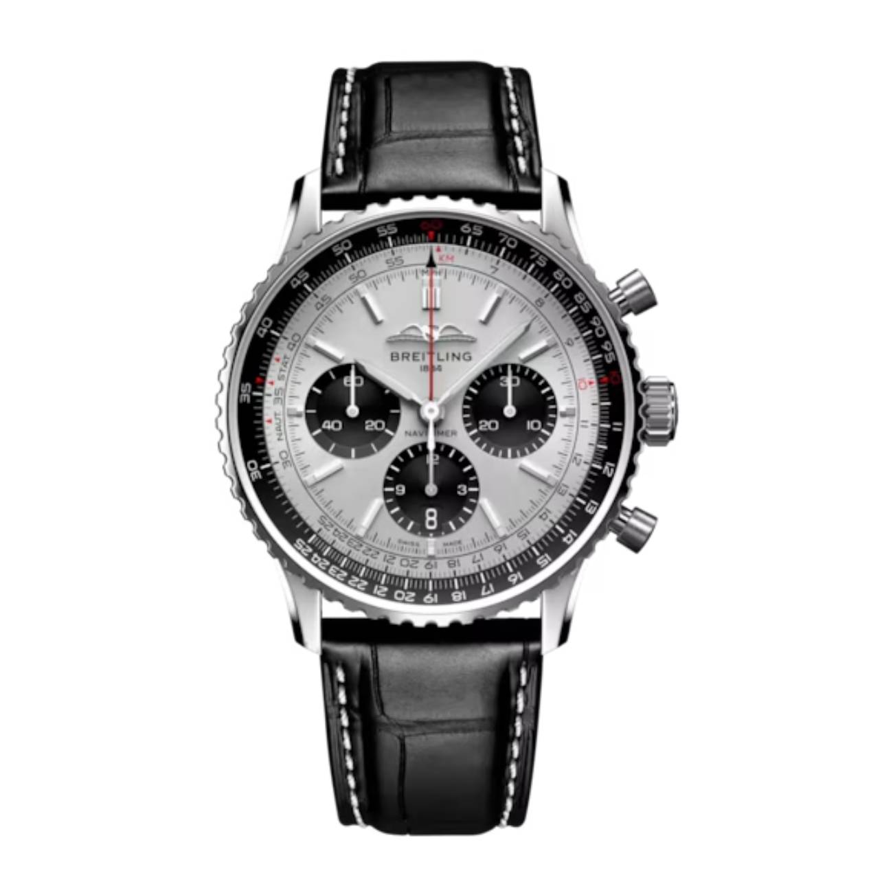 product334-breitling-navitimer-b01-chronograph-ab0138241g1p1-43mm-silver-dial-stainless-steel-image1.jpg Breitling Navitimer B01 Chronograph AB0138241G1P1 43MM Silver Dial Stainless Steel - Image 1