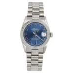 Rolex Datejust 68279 31MM White Gold Blue Roman Dial Ladies Watch