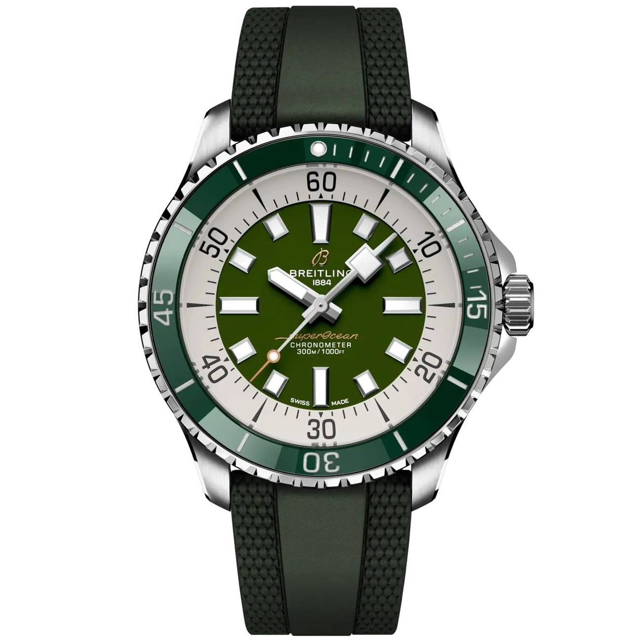 product354-breitling-superocean-a17376a31l1s1-44mm-2024-green-dial-stainless-steel-image1.jpg Breitling Superocean A17376A31L1S1 44MM Green Dial Stainless Steel - Image 1