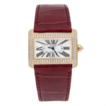 Cartier Tank Divan Mini WA301071 32MM Yellow Gold Diamond Watch