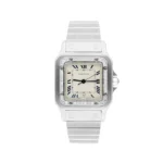 Cartier Santos Galbée W20018D6 29MM Stainless Steel Diamond Bezel