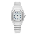 Cartier Santos Galbee W20056D6/1565 24MM Silver Dial Steel Ladies Watch