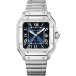 Cartier Santos WSSA0063 35MM Steel Blue Dial Watch