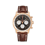 Breitling RB0121211B1P1 Navitimer B01 Chronograph 18K Rose Gold Black Dial 43mm
