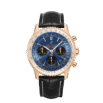 Breitling RB0121211C1P3 Navitimer B01 Chronograph 18K Rose Gold Blue Dial 43mm