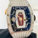 Richard Mille RM 037 White Gold Medium Set Red Jasper Dial Watch