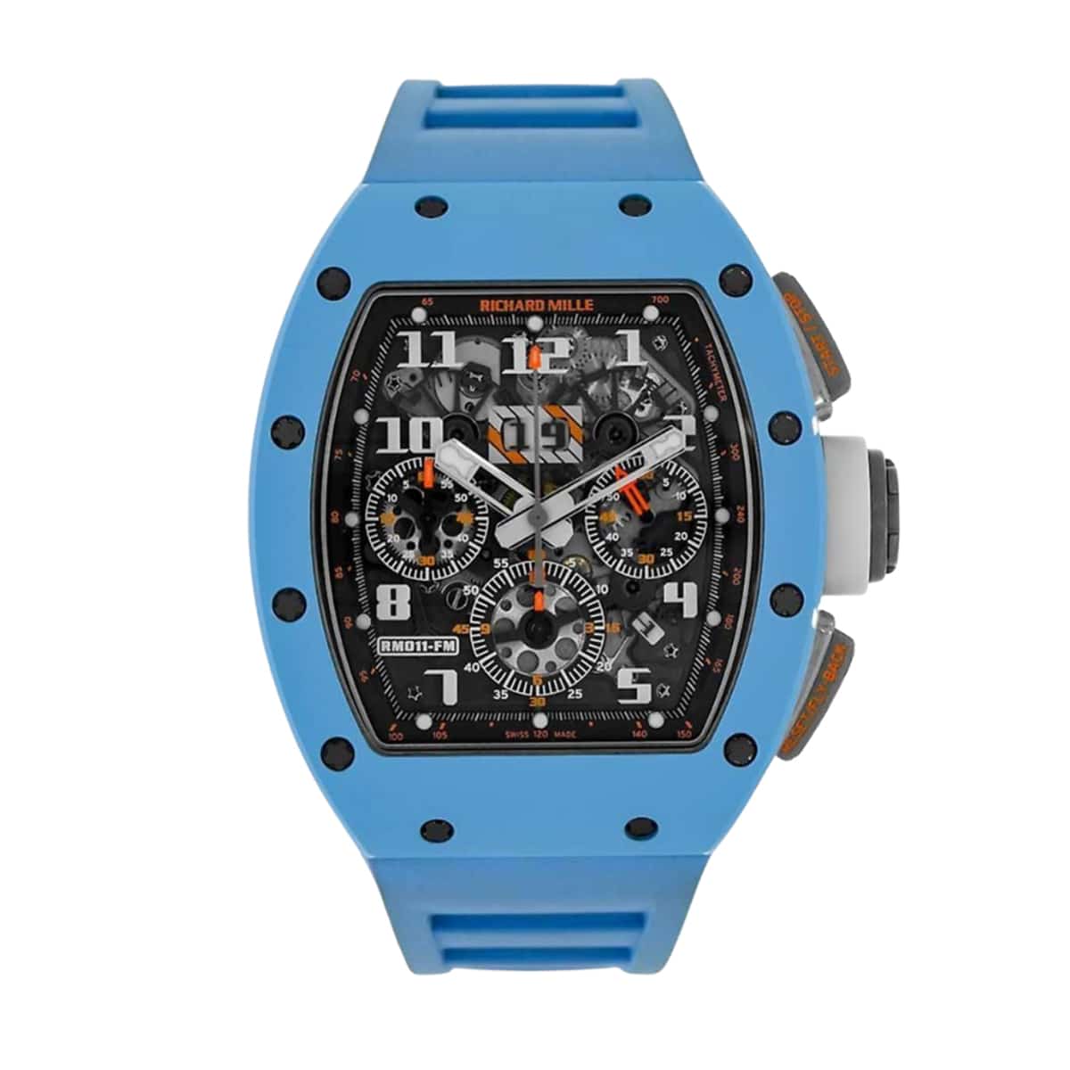 rm-011.jpg Richard Mille Rm 011 Felipe Massa Baby Blue Chronograph Ceramic Last Edition Watch - Image 1
