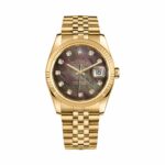 Rolex Datejust 116238-0057 Black MOP Diamonds Dial