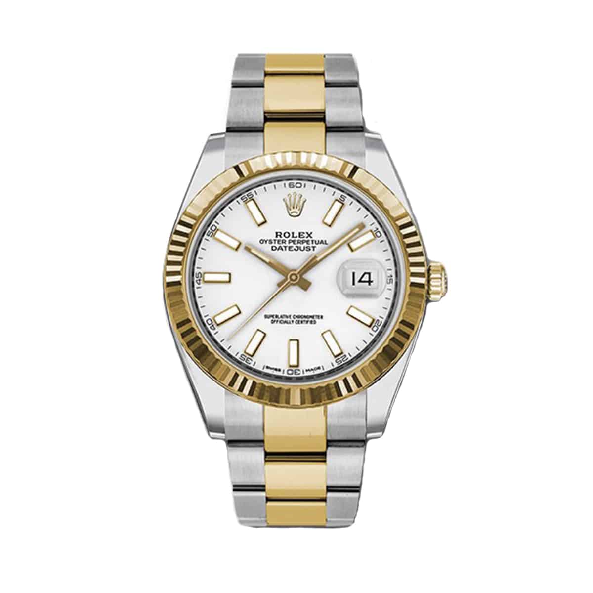 rolex-116333-white-dial.jpg Rolex 116333 Datejust 41mm White Dial Two Tone - Image 1