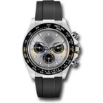Rolex Cosmograph Daytona 116519LN Steel and Black Oysterflex White Gold Mens Watch