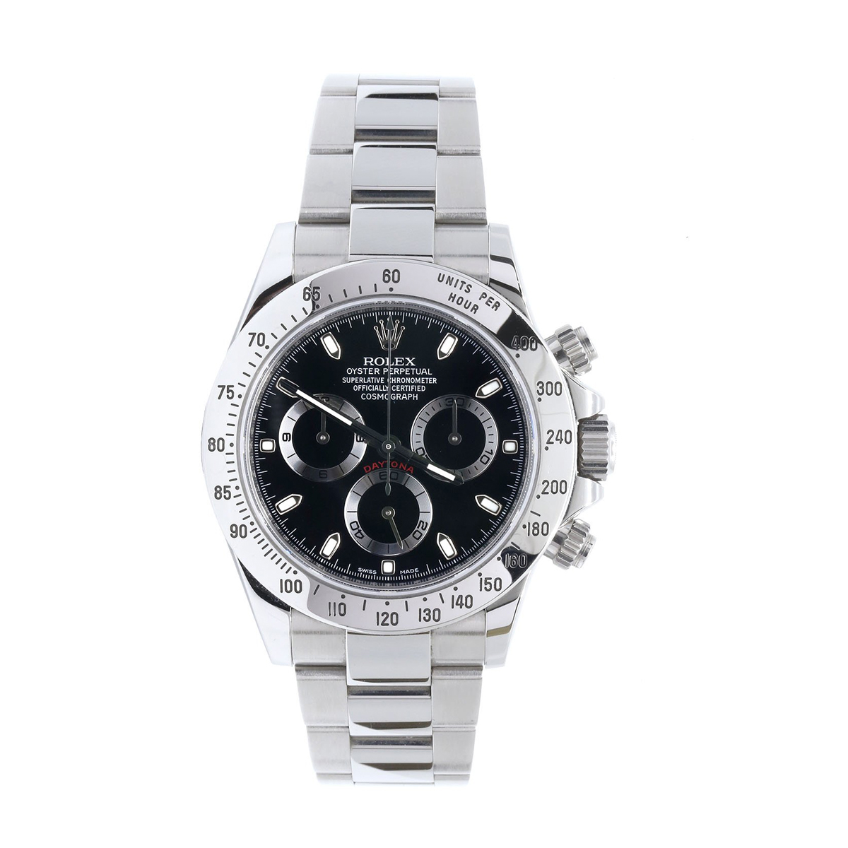 rolex-116520-black-dial.jpg Rolex Daytona 116520 40 MM Stainless Steel Watch - Image 1