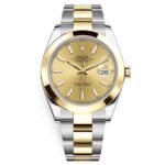 Rolex 126303-0009 Datejust 41mm Champagne Index Oyster Steel and Yellow Gold Mens Watch