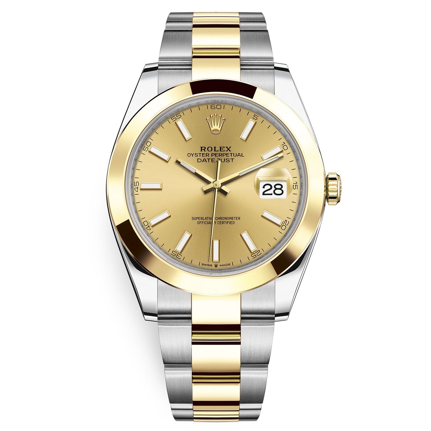 rolex-126303-champagne-dial.jpg Rolex 126303-0009 Datejust 41mm Champagne Index Oyster Steel and Yellow Gold Mens Watch - Image 1