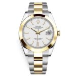 Rolex 126303-0015 Datejust 41mm White Index Oyster Steel and Yellow Gold Mens Watch