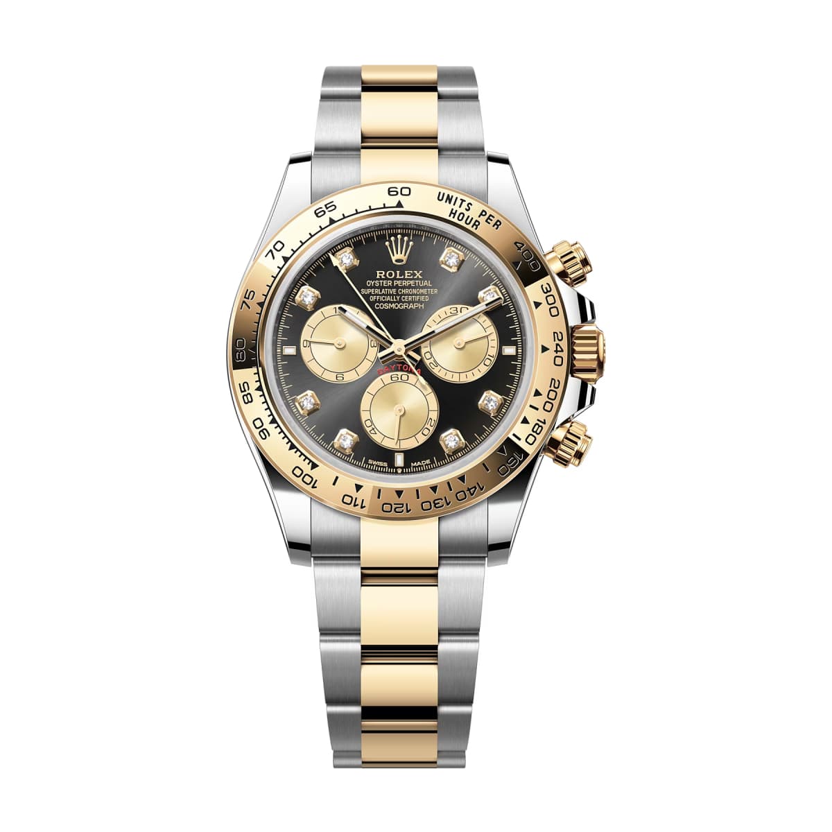 rolex-126503-002-black-dial-two-tone.jpg Rolex Daytona 126503-0002 Black Diamond Dial Oyster Bracelet - Image 1
