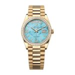 Rolex Day Date 128348RBR-0037 Turquoise Roman Diamonds Dial