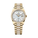 Rolex Day Date 128348rbr-0071 Mother of Pearl Dial & Diamond Bracelet