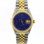 Rolex Date 34.5 mm Two-Tone 1512 Zephyr Bezel and Dial